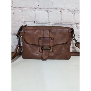 Harbour 2nd Leather Luna Crossbody Belt Bag Cognac Genuine Leather Purse
